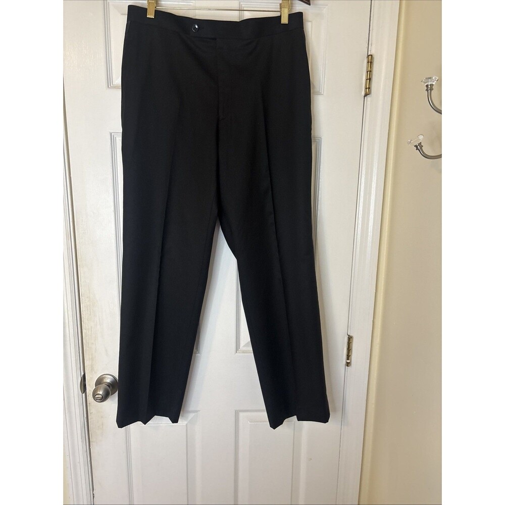 Sean John Men’s Size 34x30 Black Tuxedo Formal Dress Pants Satin Stripe